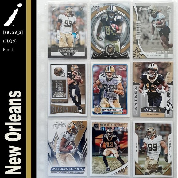 NFL Other - New Orleans Saints 9 Card Lot [FBL23_2]